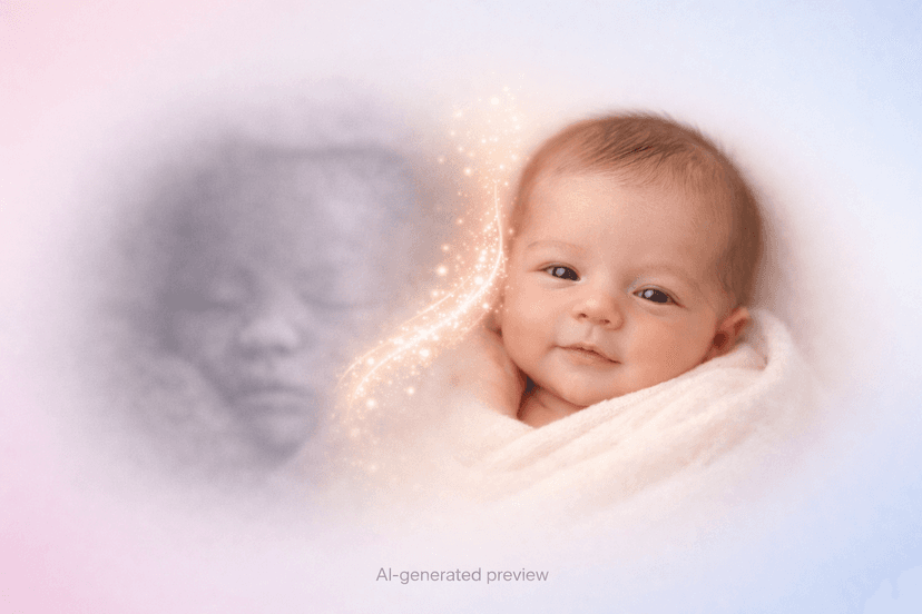 Ultrasound to baby photo AI transformation
